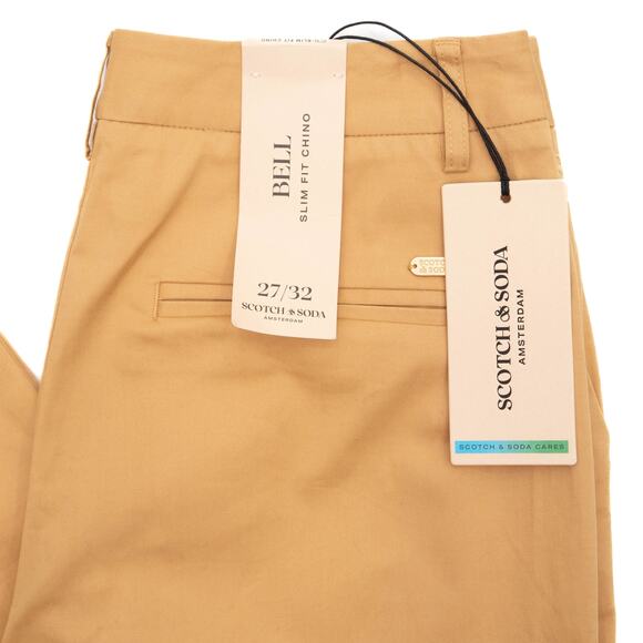 Scotch & Soda Desert Tan Bell Slim Fit Chino Pants Size 27 - Picture 4 of 14